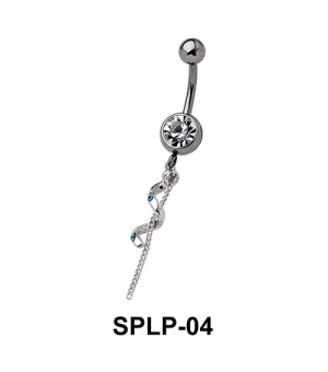 Stone Set Snake Belly Piercing SPLP-04