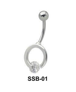 Circular Stone Set Belly Rings SSB-01