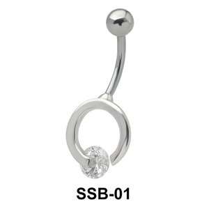 Circular Stone Set Belly Rings SSB-01