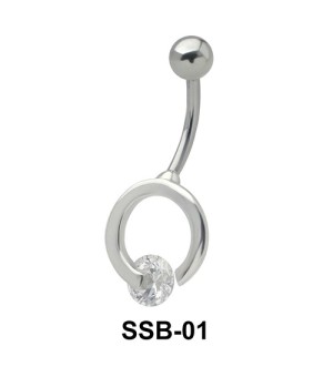 Circular Stone Set Belly Rings SSB-01