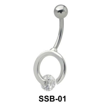 Circular Stone Set Belly Rings SSB-01