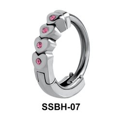 Stone Studded Hearts Belly Huggie SSBH-07