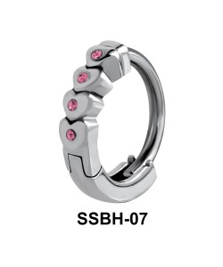 Stone Studded Hearts Belly Huggie SSBH-07