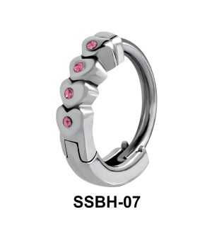 Stone Studded Hearts Belly Huggie SSBH-07