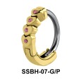 Stone Studded Hearts Belly Huggie SSBH-07