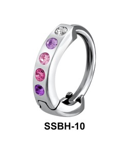 Multiple Stones Set Belly Piercing SSBH-10