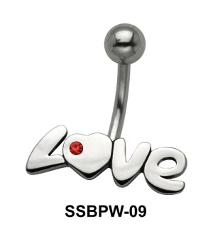 LOVE Shiny Belly Piercing SSBPW-09