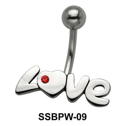 LOVE Shiny Belly Piercing SSBPW-09