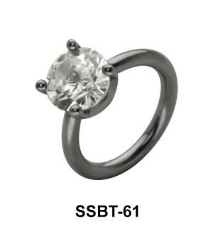 Round CZ Belly Piercing SSBT-61