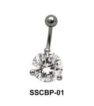 Round Brilliant Belly CZ Crystal SSCBP-01