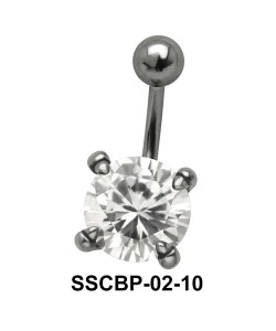 Prong Set Round Brilliant Belly CZ Crystal SSCBP-02