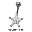 Star Patterned belly CZ Crystal SSCBP-11