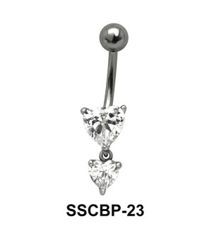 Heart Belly CZ Crystal SSCBP-23