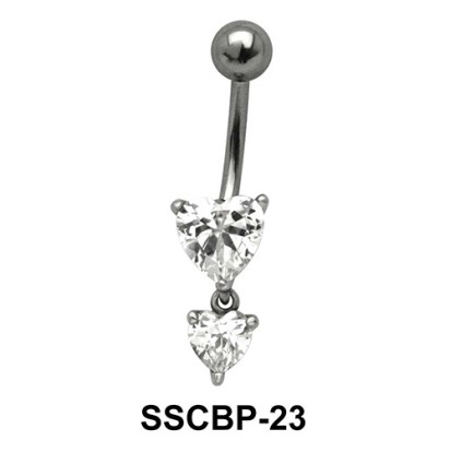 Heart Belly CZ Crystal SSCBP-23