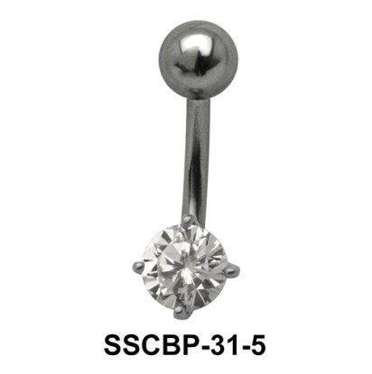 Prong Set Round Brilliant Belly CZ Crystal SSCBP-31-5