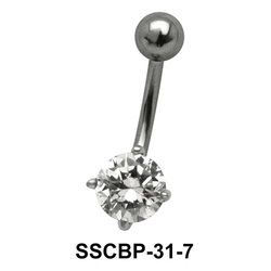 Prong Set Round Brilliant Belly CZ Crystal SSCBP-31-7