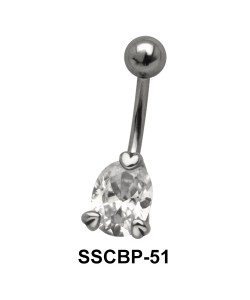 Oval Cut Belly Piercing SSCBP-51