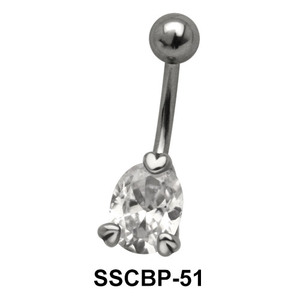 Oval Cut Belly Piercing SSCBP-51
