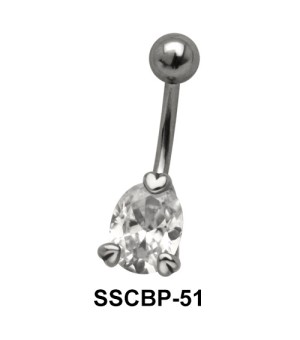 Oval Cut Belly Piercing SSCBP-51