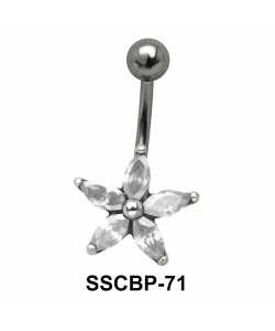 Flower CZ Belly Piercing SSCBP-71