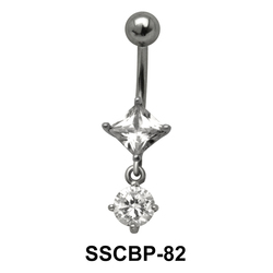 Diamond n Round Belly CZ Crystal SSCBP-82