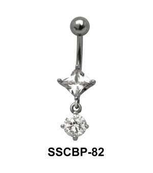 Diamond n Round Belly CZ Crystal SSCBP-82