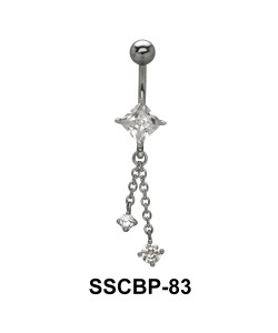 Chains Belly CZ Crystal SSCBP-83