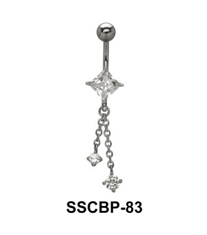 Chains Belly CZ Crystal SSCBP-83