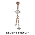 Chains Belly CZ Crystal SSCBP-83
