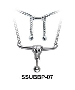 Animal Skull Belly Closure Rings Chain SSUBBP-07