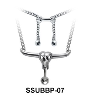 Animal Skull Belly Closure Rings Chain SSUBBP-07