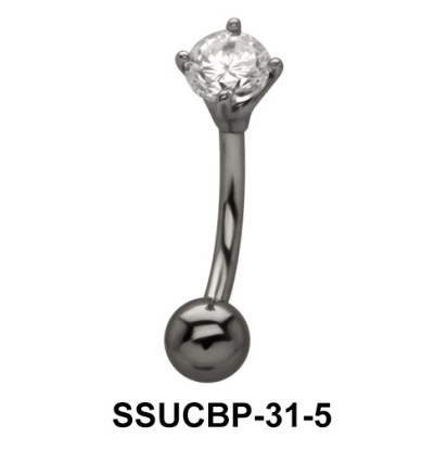 Stone Set Round Upper Belly Piercing SSUCBP-31