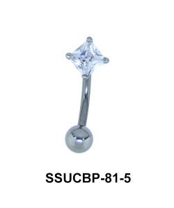 Upper CZ Belly Piercing SSUCBP-81