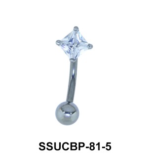 Upper CZ Belly Piercing SSUCBP-81