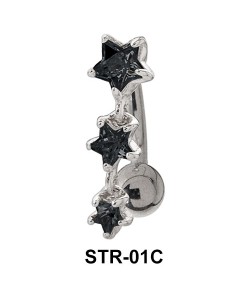 Multi Stone Starry Belly Rings STR-01c