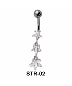 Multiple Stone Star Belly Piercing STR-02