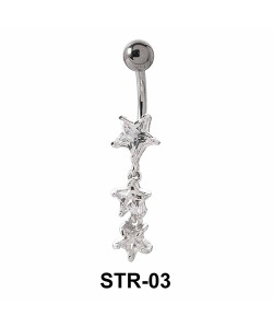 Multi Stone Star Belly Piercing STR-03