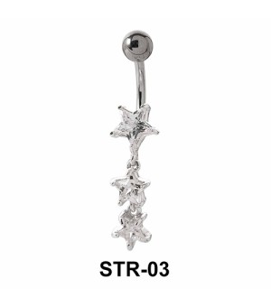 Multi Stone Star Belly Piercing STR-03