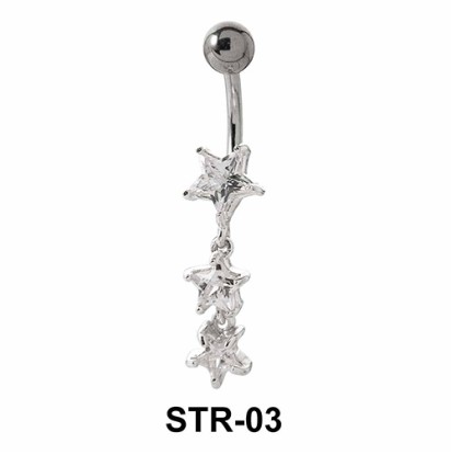 Multi Stone Star Belly Piercing STR-03
