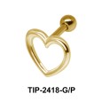 Heart Shaped Helix Ear Piercing TIP-2418