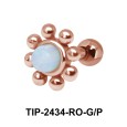 Turquoise Flower Helix Ear Piercing TIP-2434