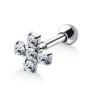 Stone Set Cross Shaped Helix Piercing TIP-681m