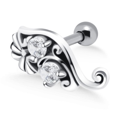 Dual Stone Brilliant Design Helix Ear Piercing TIP-932