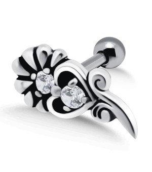 Dual Stone Bright Helix Ear Piercing TIP-935