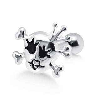 Joker Skull Shaped Upper Ear Cartilage Barbells TIPB-03