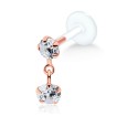 Dual Stones Tragus Piercing TRP-403