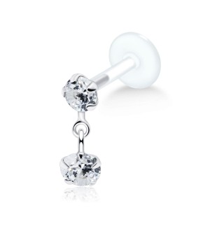 Dual Stones Tragus Piercing TRP-403