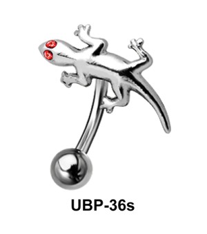 Small Lizard Shaped Belly Piercing UBP-36s