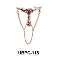 Stone Studded Chain Upper Belly Piercing UBPC-115