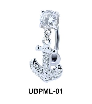 Sparkling Anchor Shaped Underwater Belly UBPML-01